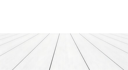 Fototapeta premium Minimalistic white plank wooden surface with perspective view background template