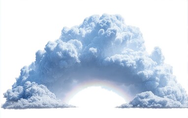 Beautiful Cloud Formation with Rainbow Effect
