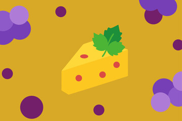 Cheese and Grapes Snack Background