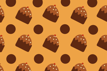 Chocolate Dessert Pattern Background Design