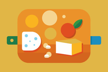Cheese Board Flatlay Food Background
