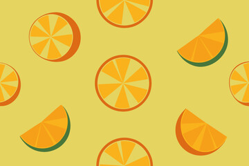 Citrus Slice Seamless Summer Background