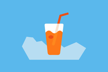 Cold Drink Ice Refreshing Background