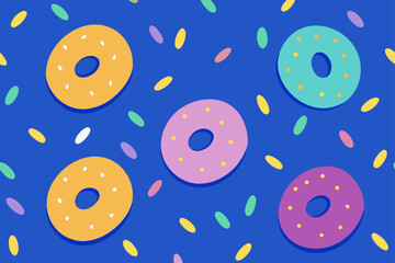 Donut Sprinkle Pattern Background Design