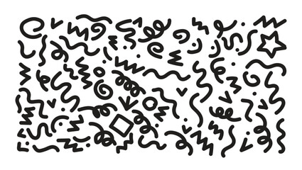 Hand drawn confetti for graphic design element