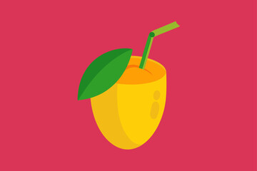 tropical mango drink background