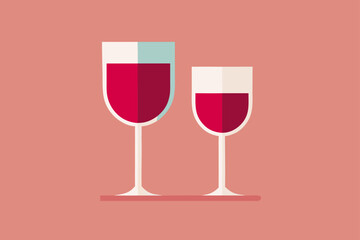 wine glasses minimal background