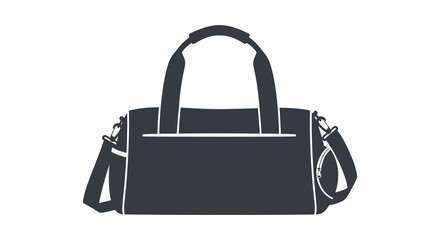 Simple dark silhouette of a versatile tote bag with shoulder strap and handles