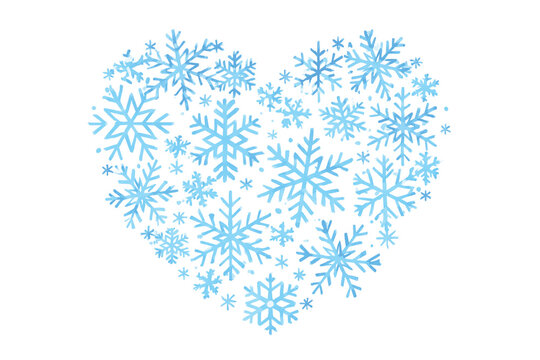 heart shaped snowflake - Powered by Adobe