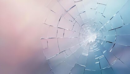 Obraz premium broken glass on a purple background