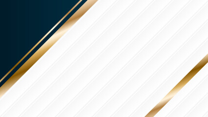 白いストライプとゴールドラインの背景