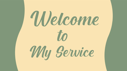 Welcome to my service background design. Vintage holiday greeting card vector illustration with retro typography for a Christmas or Easter celebration poster design