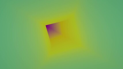 looping 3d animation. Abstract hypnotic multicolored gradient background. Ambient and tranquil wallpaper. Flight through the endless square tube or tunnel - Powered by Adobe
