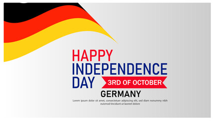 Fototapeta premium Germany Independence Day celebration with national flag