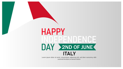 Fototapeta premium Italy Independence Day celebration with national flag
