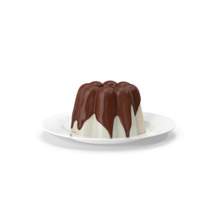 white molded pudding isolated PNG