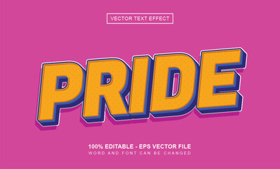 Pride text effect 3d style