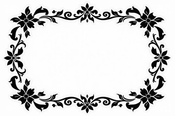 🌿 Floral Wreath Frame SVG | Botanical Oval Border for Invitations & Crafts