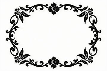 🌿 Floral Wreath Frame SVG | Botanical Oval Border for Invitations & Crafts