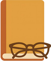 책과 안경을 올려놓은 일러스트.png