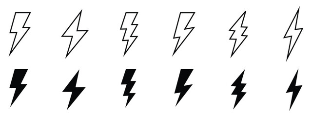 Electric Thunderbolt Emblems icon vector. power energy speed and innovation symbol. vector illustration.