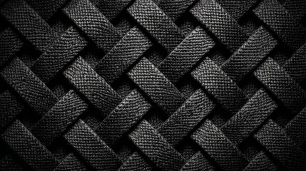 Intricate Woven Textile with a Dark, Textured Surface, Showcasing Unique Craftsmanship and Detail