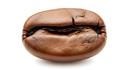 Close-up of Coffee Bean Single Brown Roasted Delicious Food