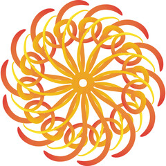 illustration of a colorful mandala flower design 