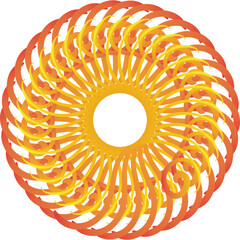 illustration of a colorful mandala flower design 