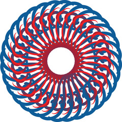 illustration of a colorful mandala flower design 