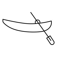 Simple Rowboat Oar Icon