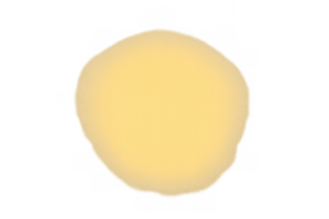 Yellow glowing light blur on transparent background creating an abstract soft bokeh effect for overlay and design