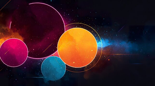 Abstract colorful circles design
