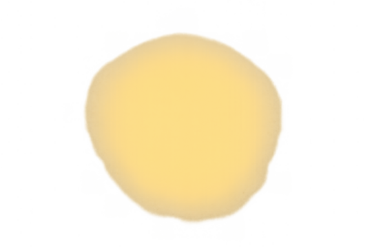 Yellow glowing light blur on transparent background creating an abstract soft bokeh effect for overlay and design