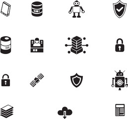 Tech icon vector set