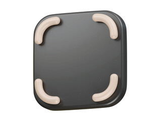 full screen icon 3d illustration render