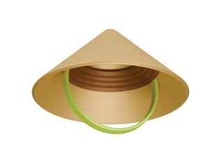 sedge hat icon 3d illustration render
