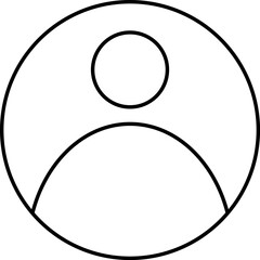 User profile avatar icon symbol. generic user placeholder vector line.