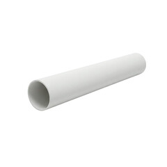 White plastic pvc pipe isolated