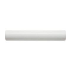 White plastic pvc pipe side view isolated
