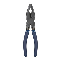 Combination pliers with blue handles isolated