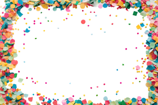 Vibrant Confetti Party Frame Overlay