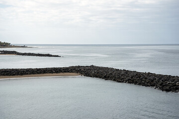Still Atlantic ocean at Tenerife island.