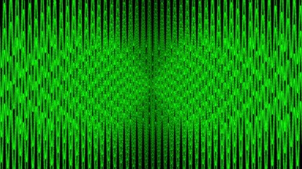 Green digital glitch loop, Pulsing vertical lines and abstract data grid background - Powered by Adobe