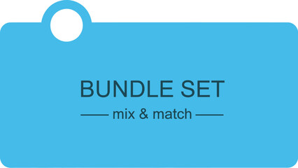 Bundle Set Mix and Match Special Promotion Advertising Design Vector Illustration 