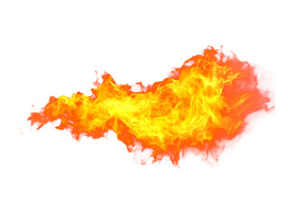 Dynamic fiery blast with vibrant orange and yellow flames and red glow