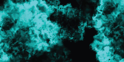 Ethereal Teal Smoke Cloud Texture on Black Background with Abstract Wispy Forms and Energetic Diffusion Effect