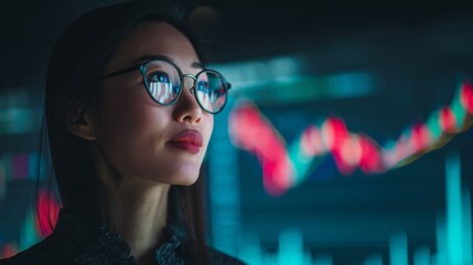 Transformative insights: a leader interpreting market dynamics. Trading signals. Innovative financial presentation: leading with visual data insights. Portfolio growth. Trading strategy.