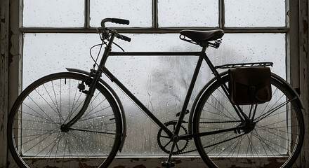 old bicycle in the street