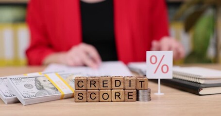 Understanding credit scores with money management tips in a cozy home office
